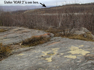 General view of the area at the reference mark.