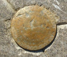 NGS Reference Mark Disk TRI STATES 1942