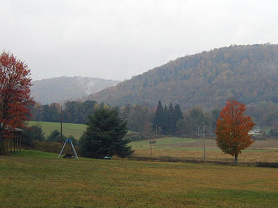 Dreary-day view of the mountains from the park...