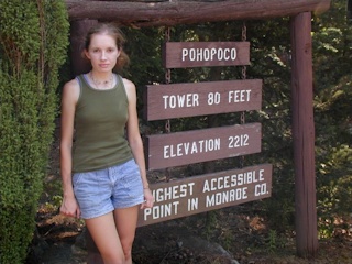 Highest accessible point in Monroe County.