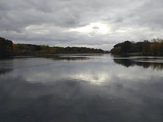 The river on a cloudy, cold November day.