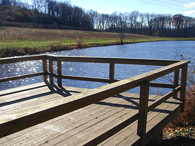 One of several odd platforms on the boardwalk.