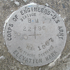 Army Corps of Engineers Elevation Mark 22+96