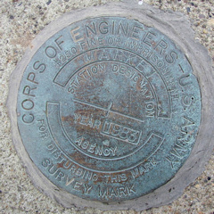 Army Corps of Engineers Survey Mark MARKET