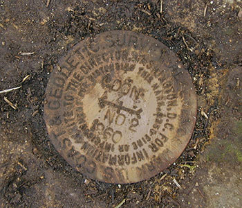 Close-up of the #2 reference mark.