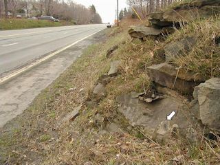 General area view showing Route 307, looking southeast.