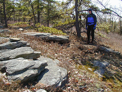 Another view of the area near the reference mark.