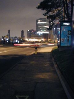 Newark on a rainy night.