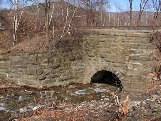 View of the south side and location of the mark.