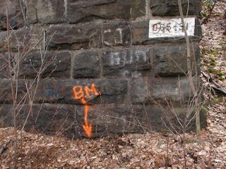 View #3 of south abutment and location of mark.