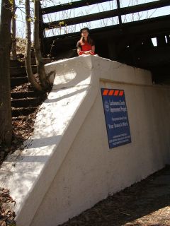 Zhanna sitting right behind the marker.