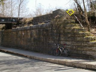 General ground level view of the south abutment.