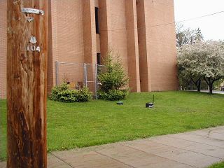 Former location of USGS Bench Mark Disk MERIDIAN MARK SOUTH