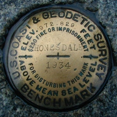 NGS Bench Mark Disk HONESDALE