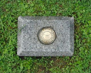 The disk on its monument.