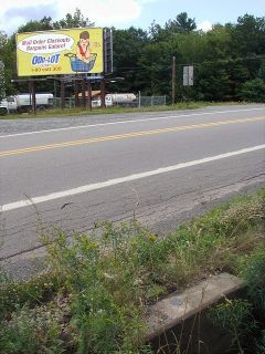 Looking northeast across Route 6.