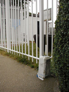 Looking NW, at the SE corner of the lighthouse fence.