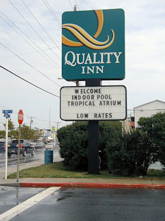 The Quality Inn sign