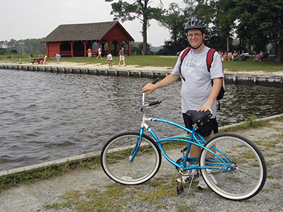 Hey, it's Aaron and the CRUISER! Somehow he got this thing up to 16mph.