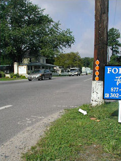 Looking west along Route 26.