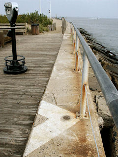 A little observation deck has been built adjacent to this part of the seawall.