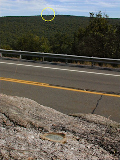 Orientation view, facing south-southeast. LOT indicated.