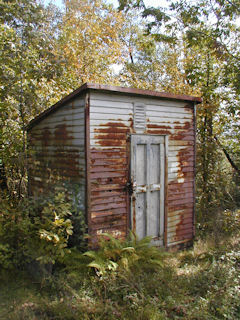 Penelec equipment shed, front view.