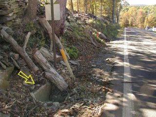 Orientation view, facing west along Rt. 307, mark indicated.