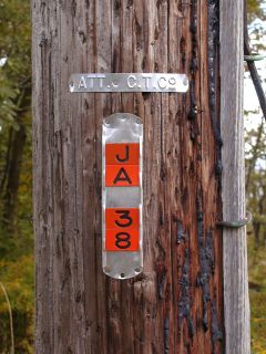 Utility pole identification number.