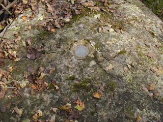 Eyelevel view of reference mark and surroundings.