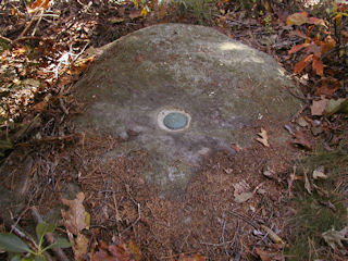 Eyelevel view of reference mark and surroundings.