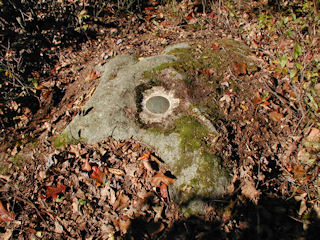 Eyelevel view of reference mark and surroundings.