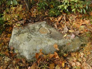 Eyelevel view of reference mark and surroundings.