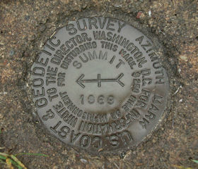 NGS Azimuth Mark Disk SUMMIT AZ MK