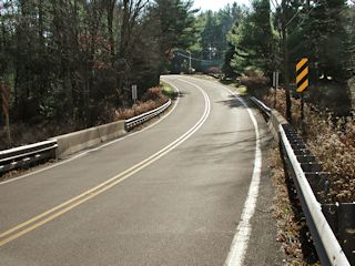 Orientation view of bridge and highway, facing south.