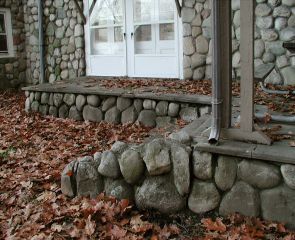 View of the landing, northeasternmost corner closest.