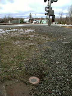 Orientation view, facing north and RR crossing.