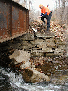 View facing E from the area of the W abutment.