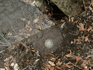 Eyelevel view of station mark and setting.