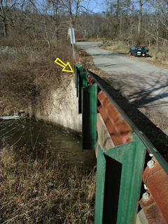 Orientation view, facing northwest, mark indicated