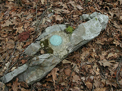 Eyelevel view of reference mark and setting.