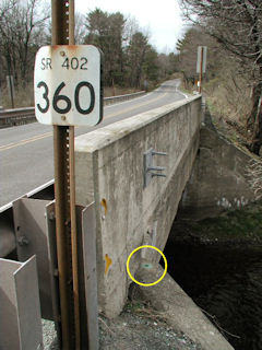 Orientation view, facing northwest along Rt. 402.