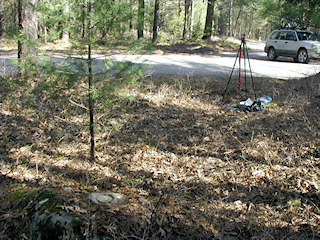 Looking SE toward the hunting club road.