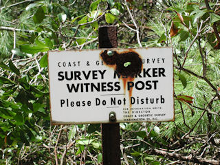 Witness post and sign.