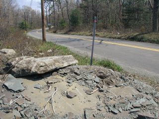 Looking S toward Blooming Grove Road.