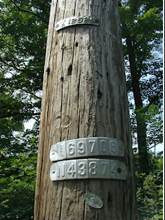 Power pole numbers, old and new.