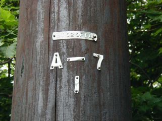 Telephone pole A7 as noted, but in a different location.