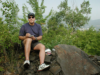 Signing in ... “on the rocks.”