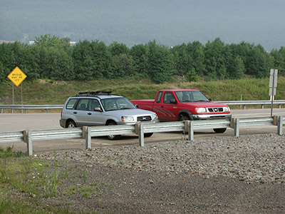 Convenient parking on a lazy, hazy Summer day.