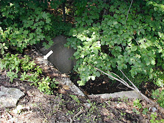 The large box culvert, mark indicated.